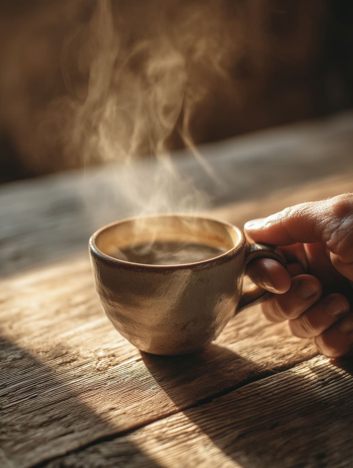 Forest-inspired coffee bag under studio spotlight